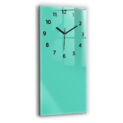 Horloge murale en verre rectangulaire Couleur turquoise