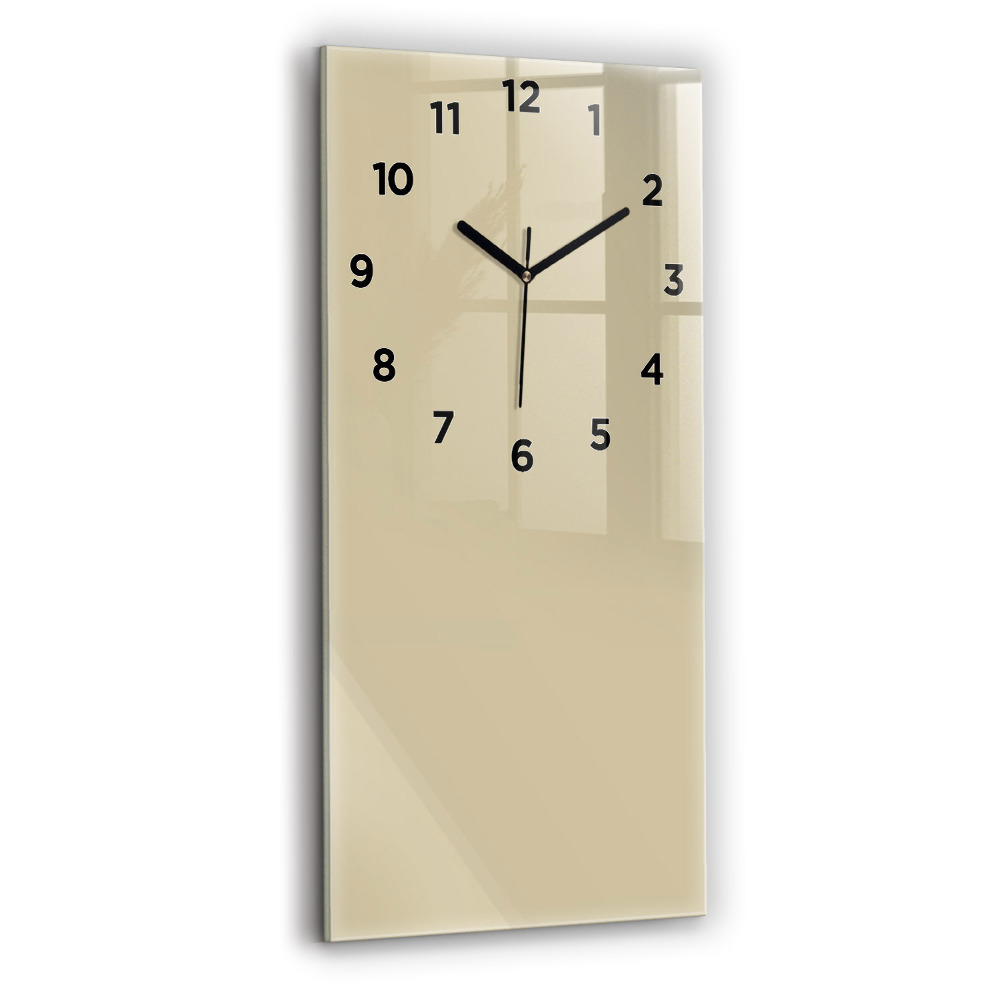 Horloge verticale en verre Couleur beige