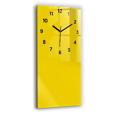 Horloge rectangulaire verticale Coloris jaune clair