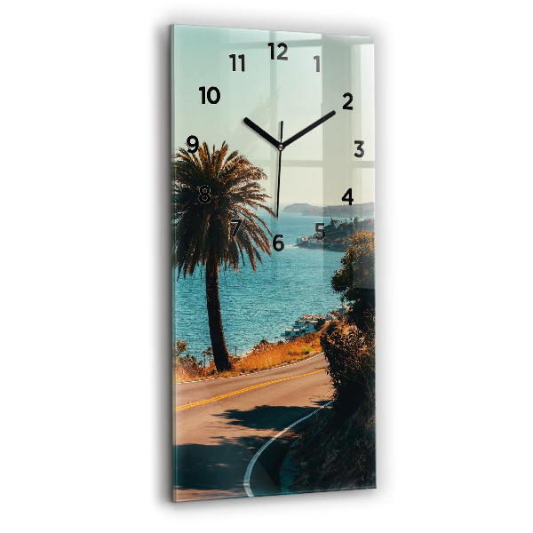 Horloge murale verticale Palmiers à Malibu