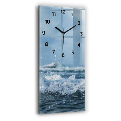 Horloge murale en verre rectangulaire Photographie de vagues