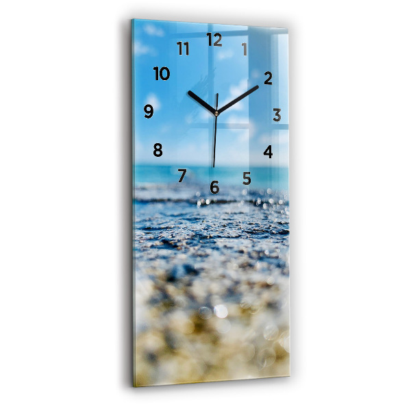 Horloge verticale en verre Photographie de l'eau