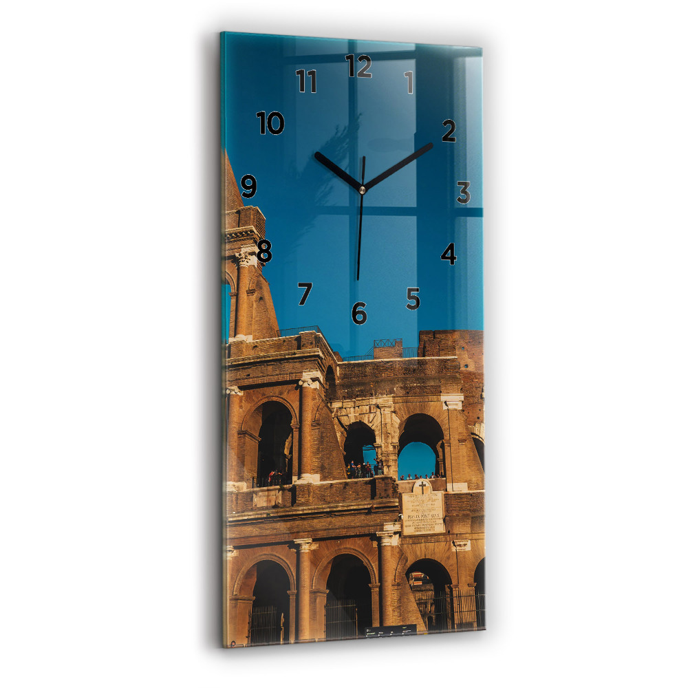 Horloge murale en verre rectangulaire Colisée en Italie