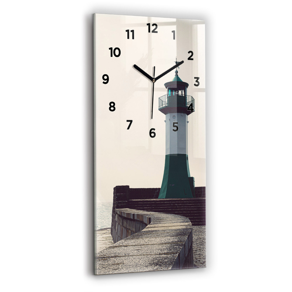 Horloge rectangulaire verticale Phare et mer