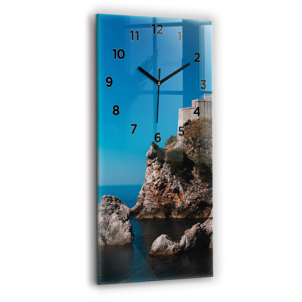 Horloge verticale en verre Falaises à Dubrovnik