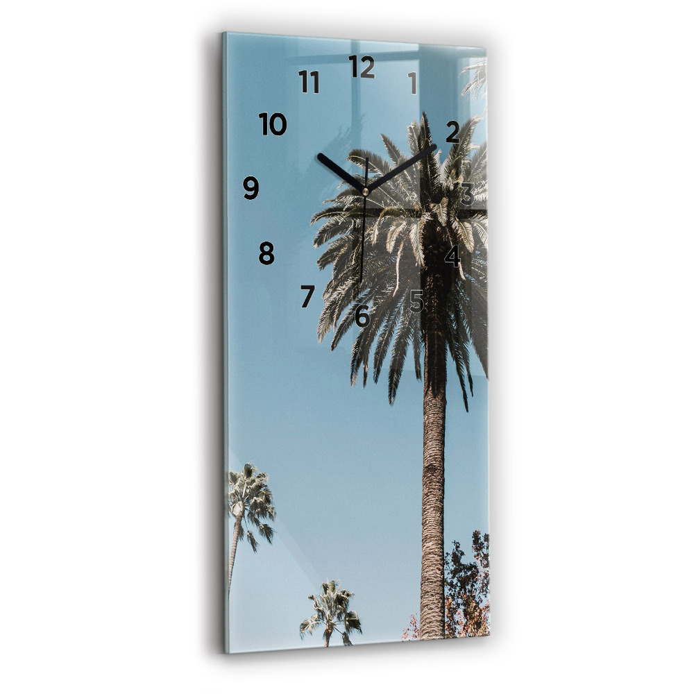 Horloge verticale en verre Palmiers à Los Angeles