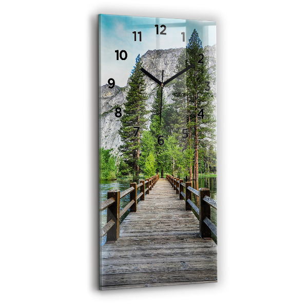 Horloge verticale en verre Pont en bois à Yosemite