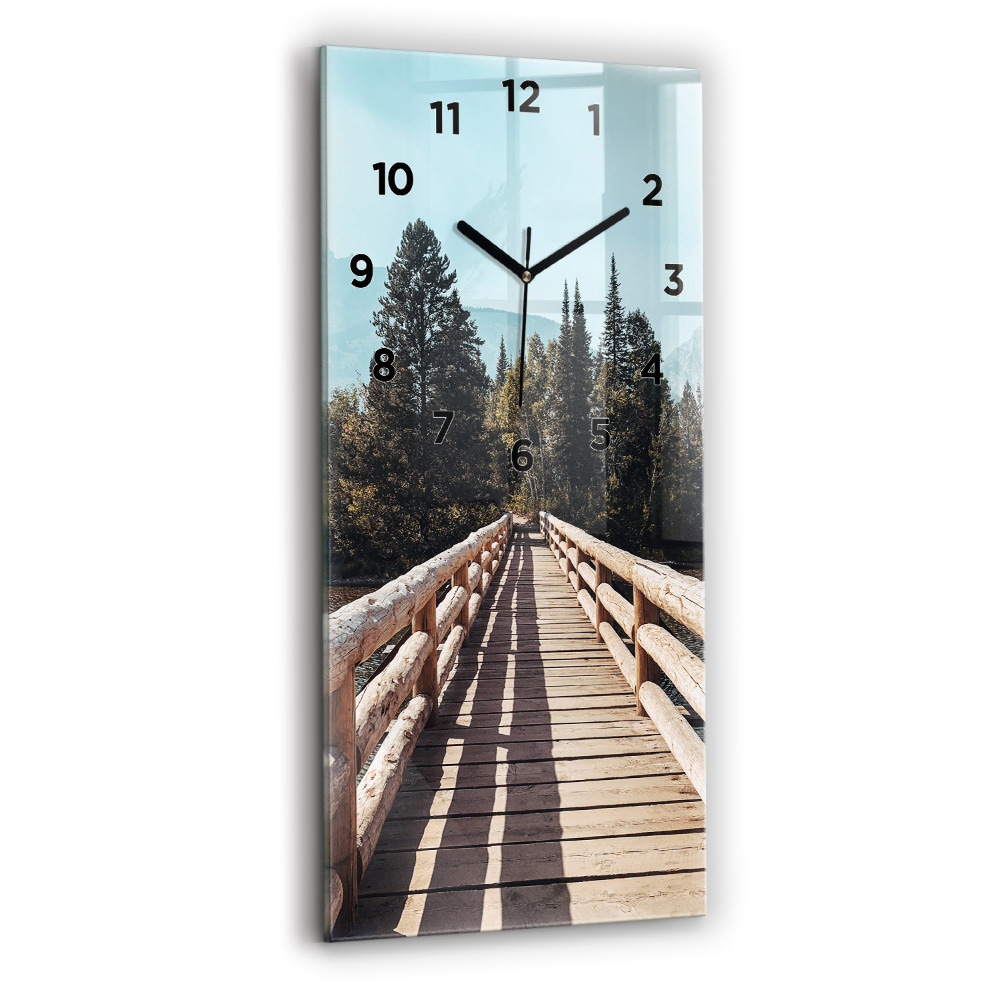 Horloge rectangulaire verticale Montagnes à Yellowstone