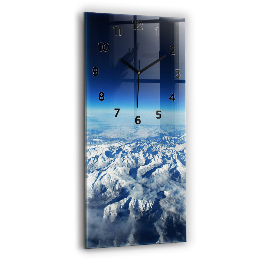 Horloge murale en verre rectangulaire Rivière d'une montagne Paysage