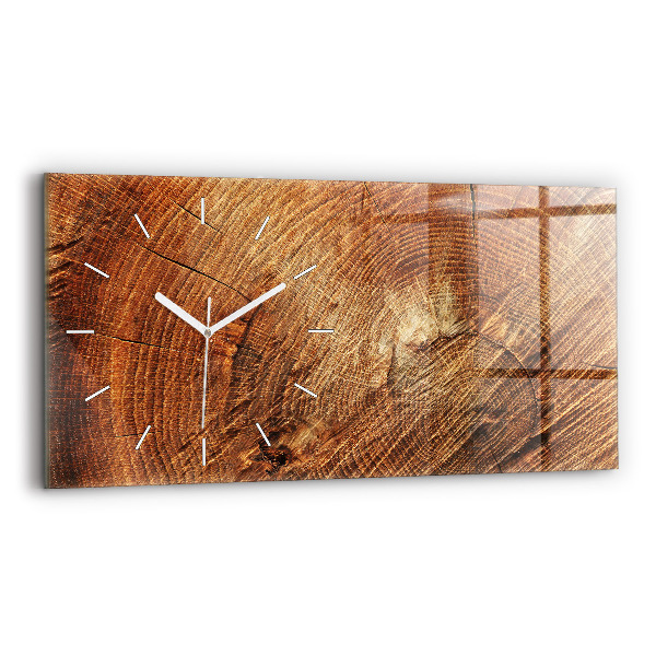 Horloge murale horizontale Vieux tronc d'arbre