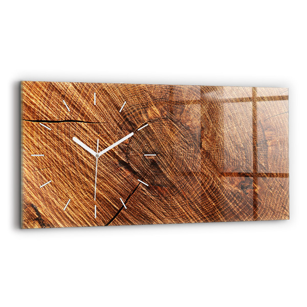 Horloge horizontale en verre Bois décoratif