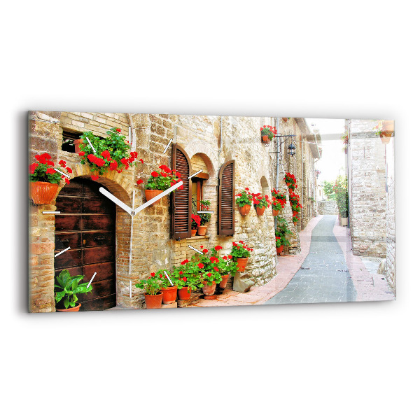 Horloge rectangulaire horizontale Rue pittoresque