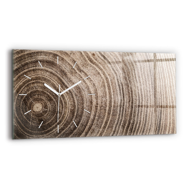 Horloge rectangulaire horizontale Tronc d'arbre