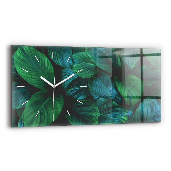 Horloge rectangulaire horizontale Feuilles de la nature