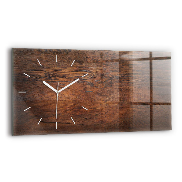 Horloge murale horizontale Vieux bois