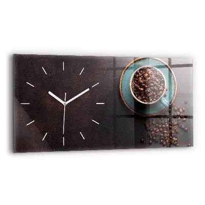 Horloge rectangulaire horizontale Tasse de café