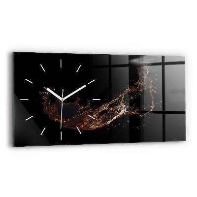 Horloge horizontale en verre Boisson renversée