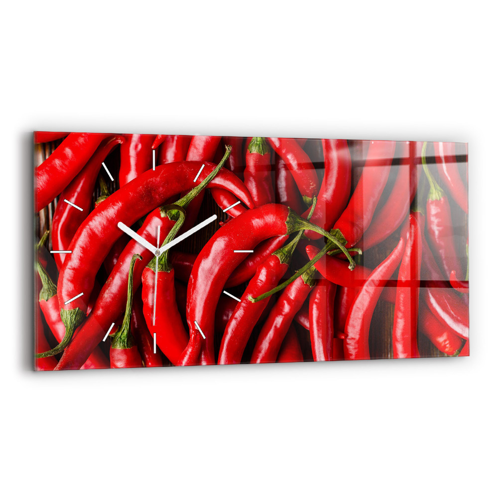 Horloge rectangulaire horizontale Piments forts