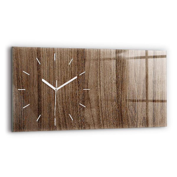 Horloge rectangulaire horizontale Bois foncé