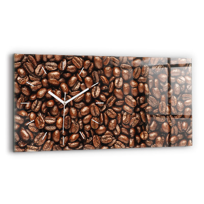 Horloge murale horizontale Grains de café