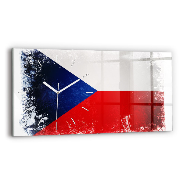 Horloge rectangulaire horizontale Drapeau de la République tchèque