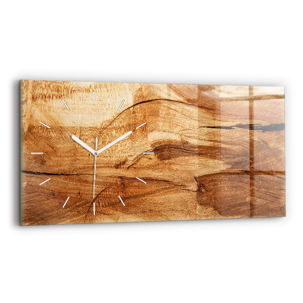 Horloge murale horizontale Texture de bois