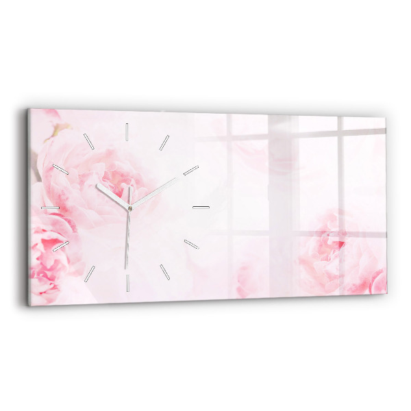 Horloge horizontale en verre Fleurs en fleurs