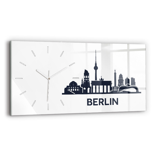 Horloge rectangulaire horizontale Illustration de la ville de Berlin