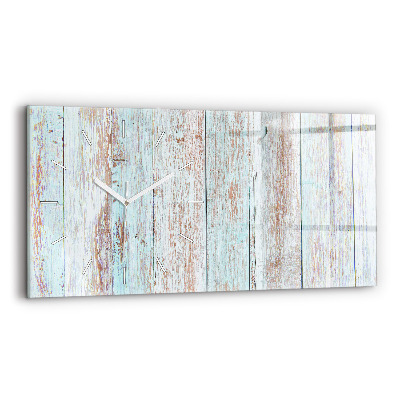 Horloge murale horizontale Bois pastel