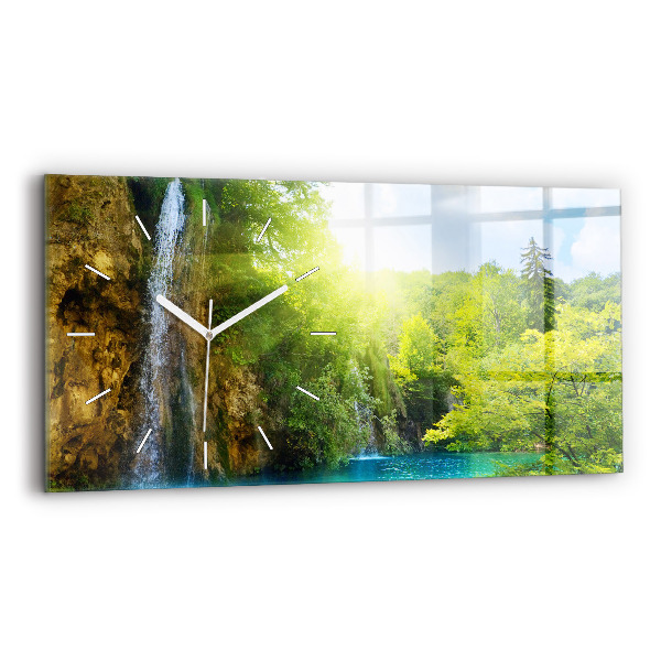 Horloge murale horizontale Paysage de lagune