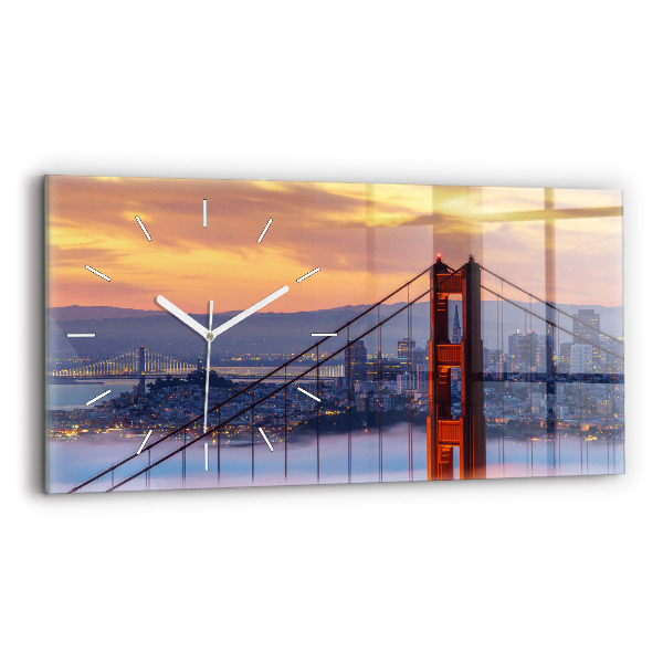 Horloge horizontale en verre Pont de San Francisco