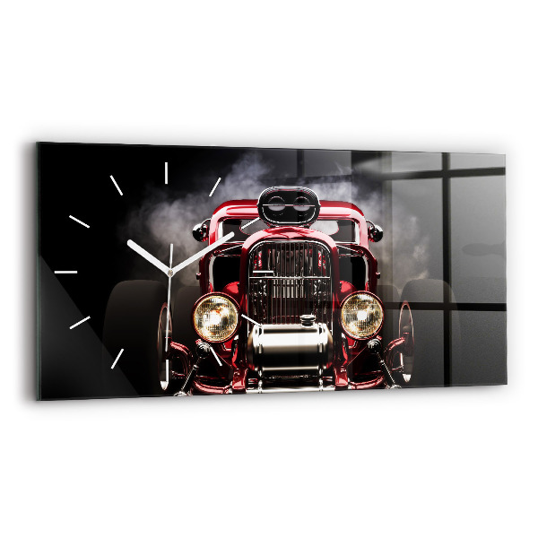 Horloge murale horizontale Vieille voiture de collection