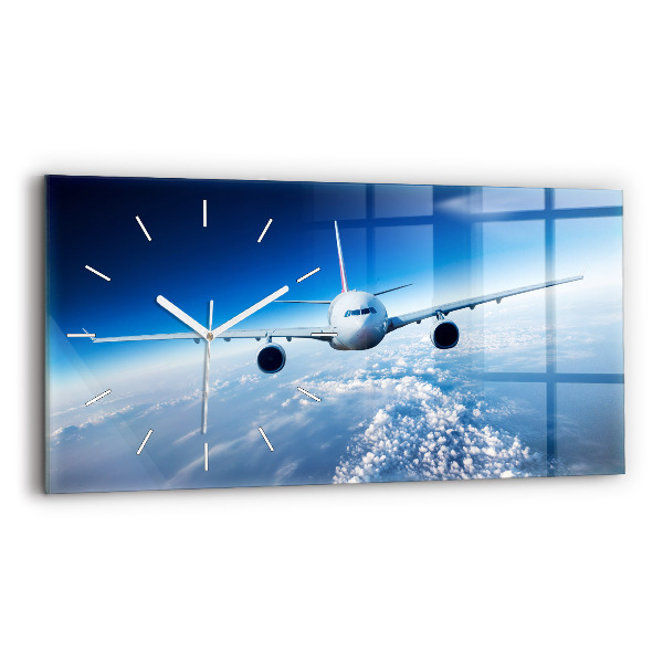 Horloge rectangulaire horizontale Nuages d'avion