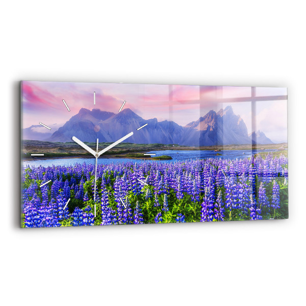 Horloge rectangulaire horizontale Vue d'une montagne en Islande