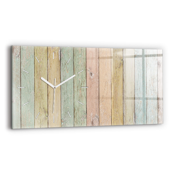 Horloge rectangulaire horizontale Tableaux colorés