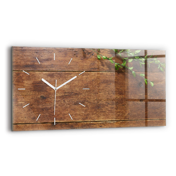 Horloge murale horizontale Bois rustique