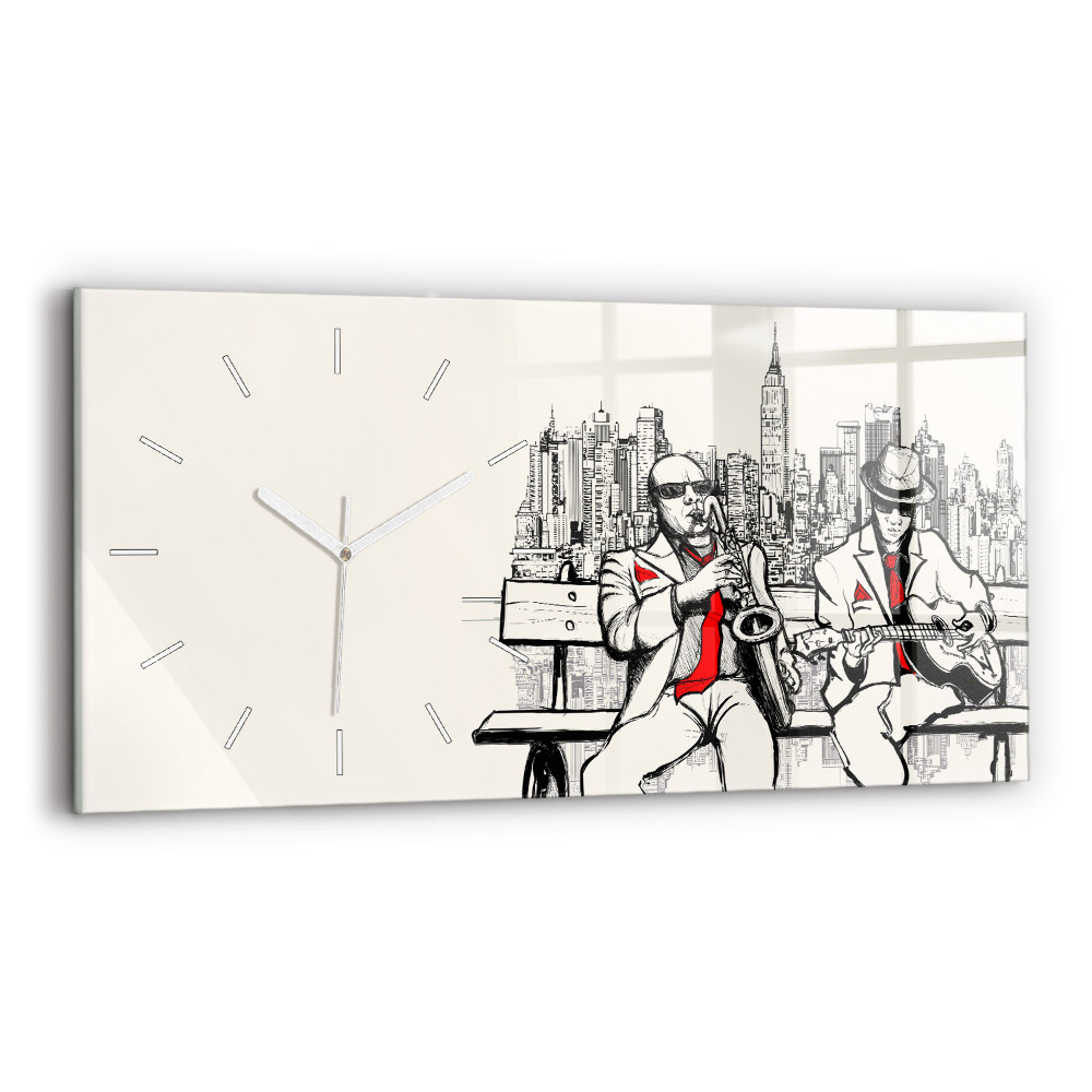 Horloge murale horizontale Jazz à New York