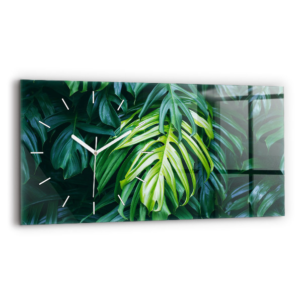 Horloge horizontale en verre Nature tropicale