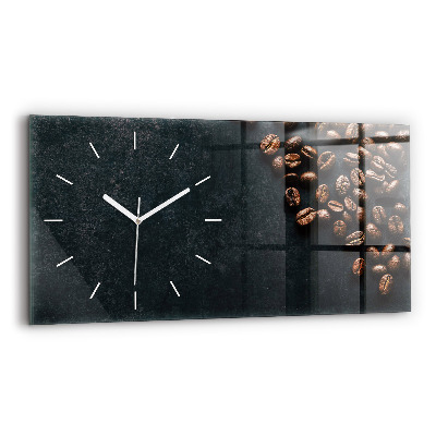 Horloge murale horizontale Grains de café