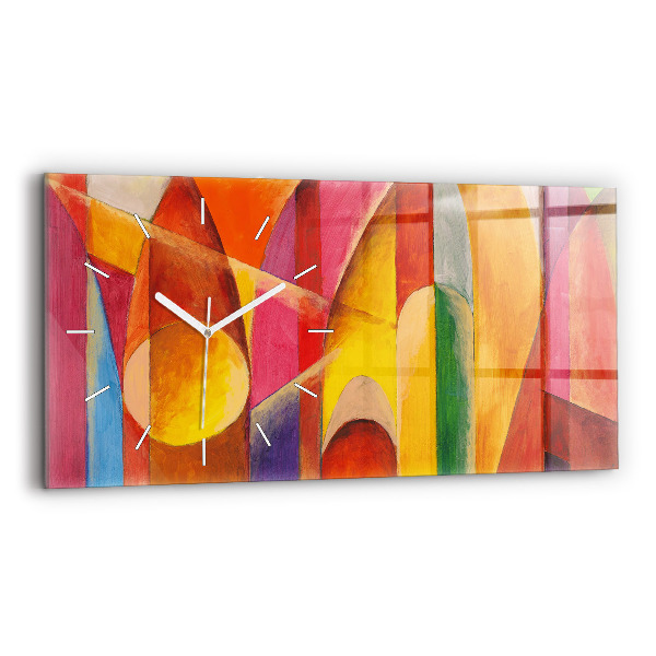 Horloge murale horizontale Décoration artistique Abstraction