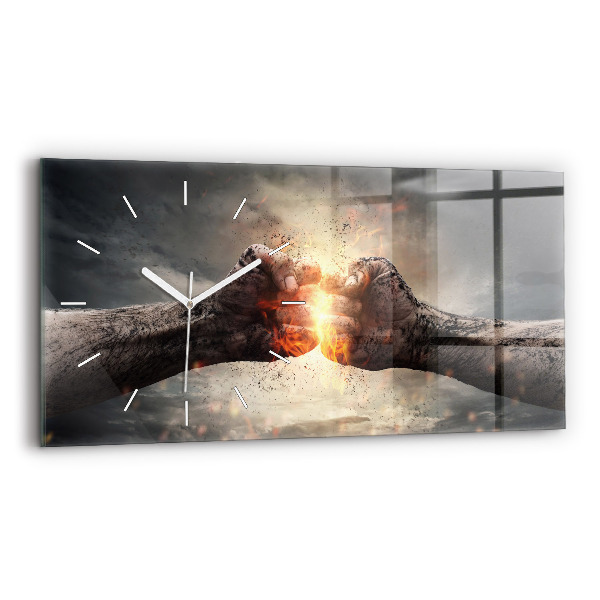 Horloge rectangulaire horizontale Force des poings