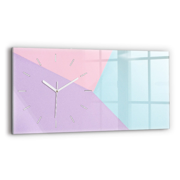 Horloge horizontale en verre Motif pastel