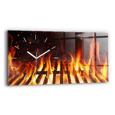 Horloge murale horizontale Barbecue