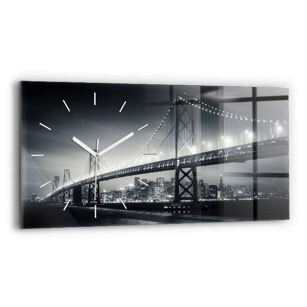 Horloge rectangulaire horizontale Pont de nuit à San Francisco