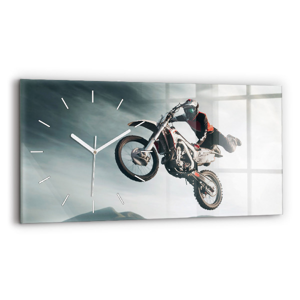 Horloge rectangulaire horizontale Moto style Adrénaline