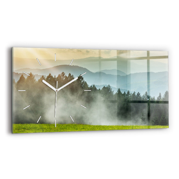 Horloge rectangulaire horizontale Paysage de montagne