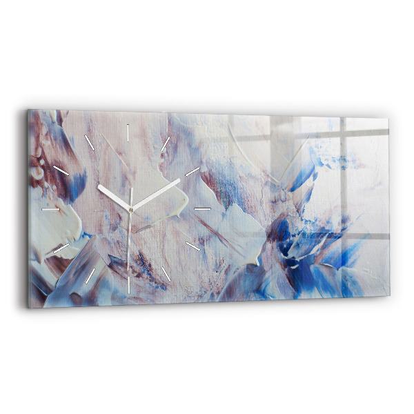 Horloge horizontale en verre Texture de peinture abstraite