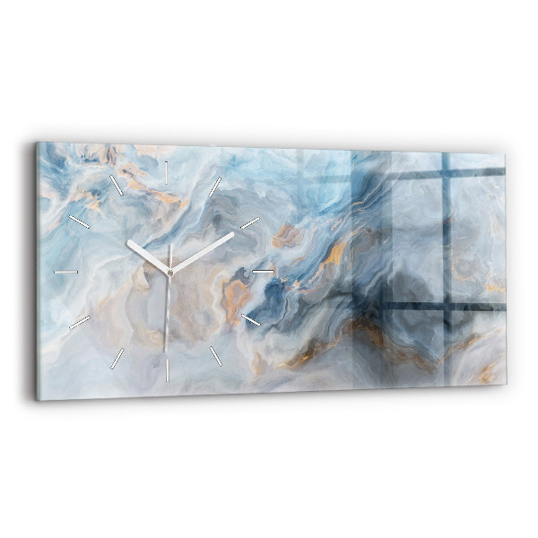 Horloge murale horizontale Motif de marbre