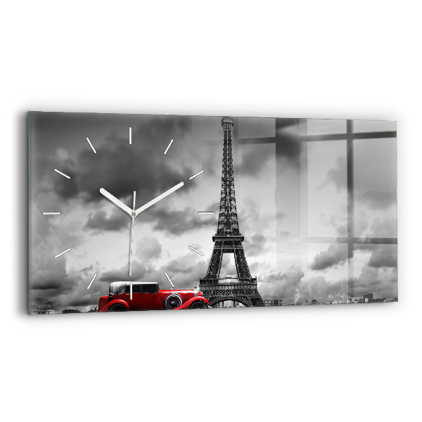 Horloge horizontale en verre Tour Effel Paris