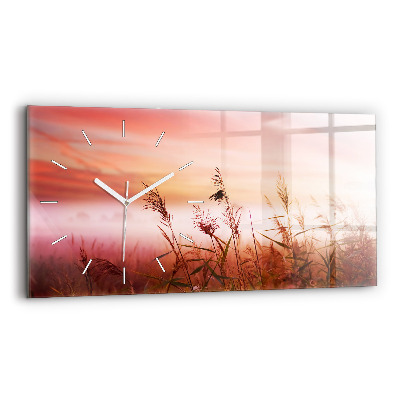 Horloge rectangulaire horizontale Matin brumeux